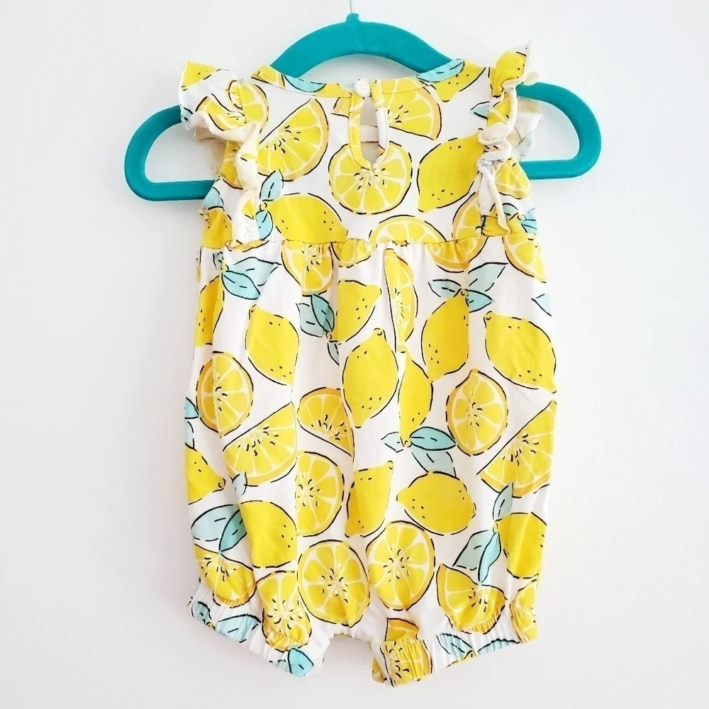 Carter's Just One You Lemon Flutter Bubble‎ Romper